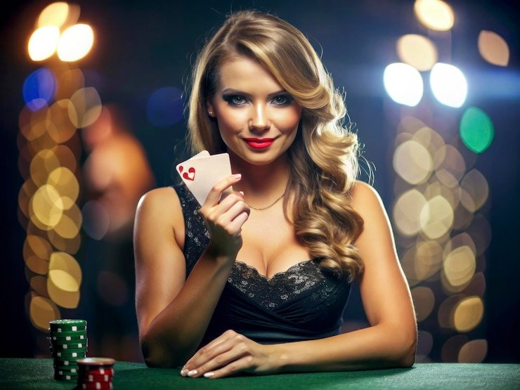 Live dealer controlling Lucky Neko game interface